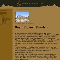 Basic Desert Survival