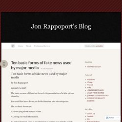 Ten basic forms of fake news used by major media