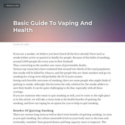 Basic Guide To Vaping And Health