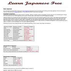 ... for Free - it's fun with easy flash quizes !Learn Basic Japanese. Ok