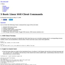 5 Basic Linux SSH Client Commands - Namoroka