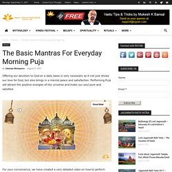 The Basic Mantras For Everyday Morning Puja