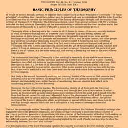 Basic Principles of Theosophy