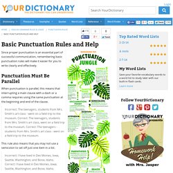 Basic Punctuation Rules and Help