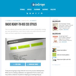 Basic Ready-to-Use CSS Styles