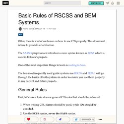 Basic Rules of RSCSS and BEM Systems