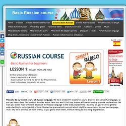 Basic Russian course: Lesson 1 - Learn Russian for Free