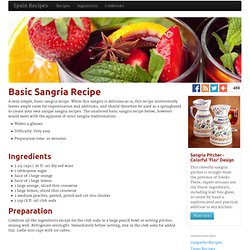 Basic Sangria recipe from spain-recipes.com