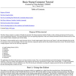 The Basic Stamp Computor Tutorial