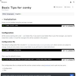 Basic Tips for conky - Manjaro