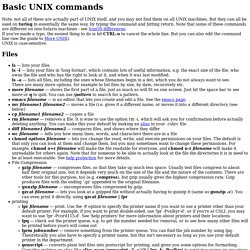 Basic UNIX commands