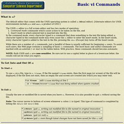 Basic vi Commands