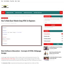 How To Make Basic Website Using HTML For Beginners