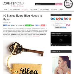 Blog Basics - Basics for Blogging