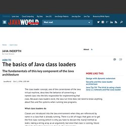 The basics of Java class loaders