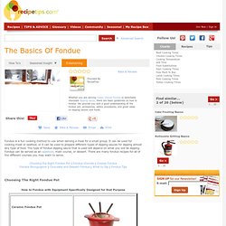 The Basics of Fondue