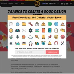 7 basics to create a good design brief