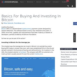 Basics For Buying And Investing In Bitcoin