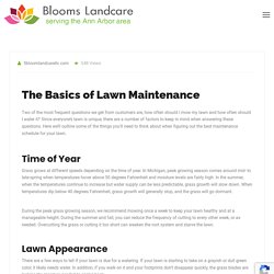 The Basics of Lawn Maintenance - BLOOMS LAND CARE