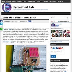 Lab 12: Basics of LED dot matrix display