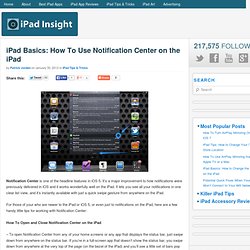 iPad Basics: How To Use Notification Center on the iPad