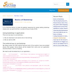 Basics of Bootstrap Framework