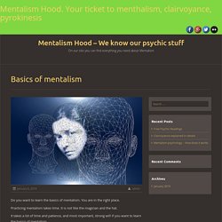Basics of Mentalism - Mentalism Hood