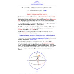 Basics of Positional Astronomy