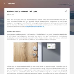Basics Of Security Doors And Their Types