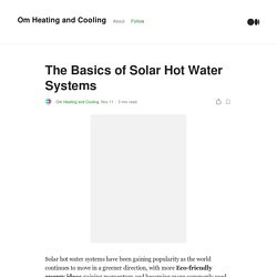 The Basics of Solar Hot Water Systems