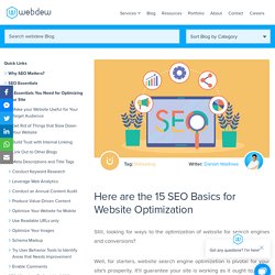 Here are the 15 SEO Basics for Website Optimization