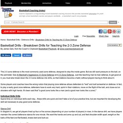 Basketball Drills - 2-3 Zone Defense Drills, the Coach's Clipboard Basketball Coaching and Playbook