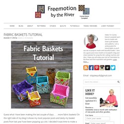 Freemotion by the River: Fabric Baskets Tutorial
