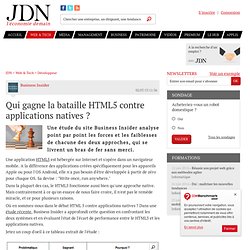Qui gagne la bataille HTML5 contre applications natives ?