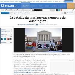 International : La bataille du mariage gay s'empare de Washington