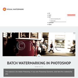 Batch Watermarking in Photoshop