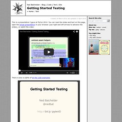 Getting Started Testing