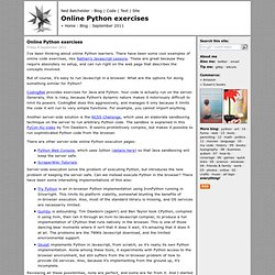 Online Python exercises