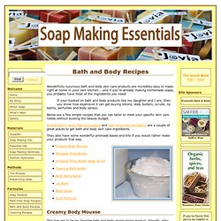 Bath and Body Skin Care Products You Can Make Yourself!