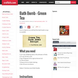 Bath Bomb - Green Tea