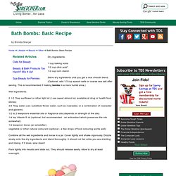 Bath Bombs: Basic Recipe