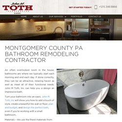 Bath Remodeling Contractor Montgomery County PA