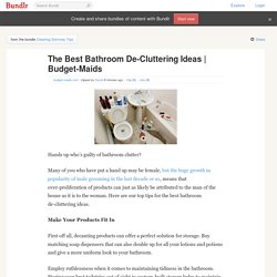 The Best Bathroom De-Cluttering Ideas