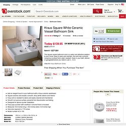 Kraus Square White Ceramic Vessel Bathroom Sink