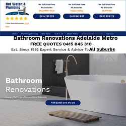 Bathroom Renovations Adelaide & Southern Adelaide