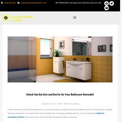 Check Out the Do’s and Don’ts for Your Bathroom Remodel! - suneshinekitchenbath