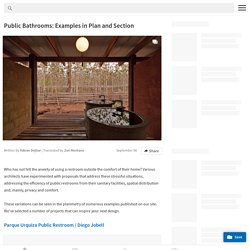 Public Bathrooms: Examples in Plan and Section