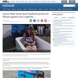 Lower Hutt mum starts bathtub protest in Miami against orca captivity