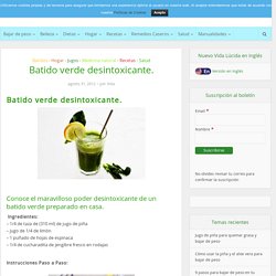 Batido verde desintoxicante.