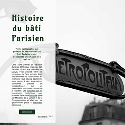 BatiParis : période de construction des immeubles parisiens